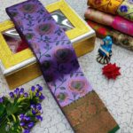 Most Wanted Flower Design Kubera Pattu Saree Purple